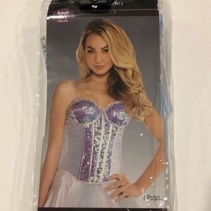 PARTY CITY Blue sequin corset NWOT never worn